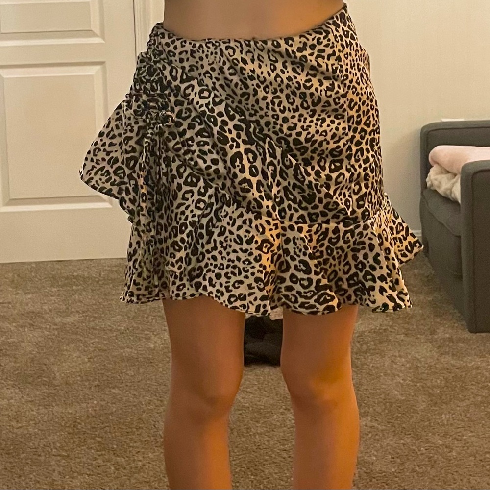 Leopard print skirt